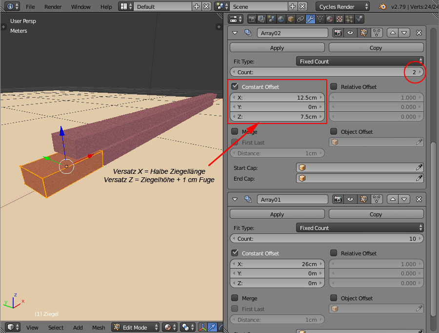 Zweiter Array Modifier