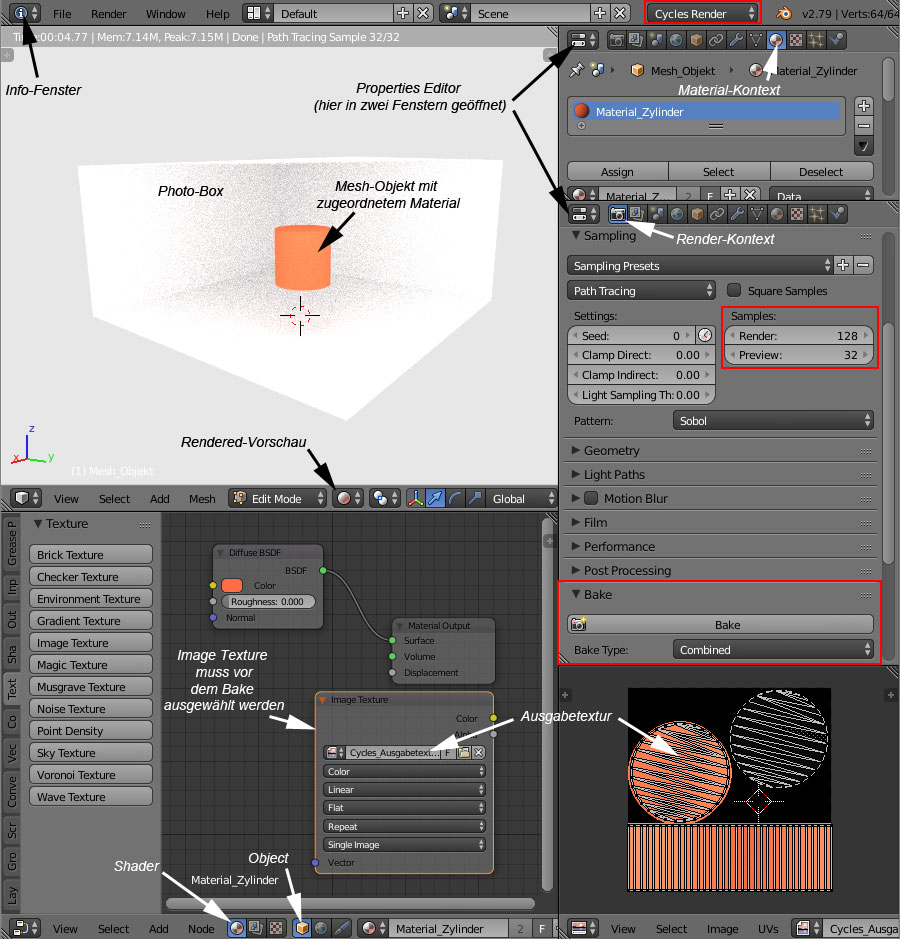 Grundrezept für ein einfaches Material