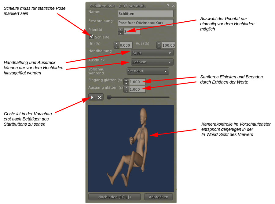 Hochladen in Second Life