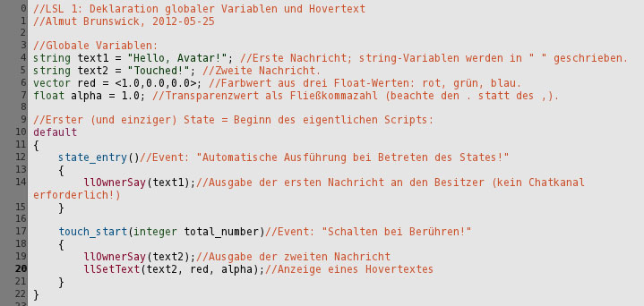 Globale Variablen und Hovertext